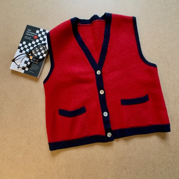 Vintage Red Vest - Picture 6 of 9